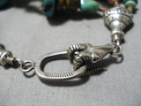 Fabulous Vintage Native American Navajo Turquoise Sterling Silver Charm Bracelet-Nativo Arts