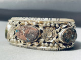 The Best Vintage Native American Navajo Boulder Turquoise Sterling Silver Bracelet-Nativo Arts
