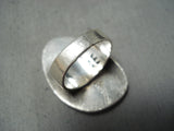 Important Bernard Dawayhoya Vintage Native American Hopi Sterling Silver Ring Old-Nativo Arts