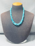 Native American Traditional Vintage Santo Domingo Old Kingman Royston Turquoise Necklace-Nativo Arts