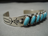 Amazing Vintage Native American Navajo Turquoise Lapis Sterling Silver Bracelet-Nativo Arts