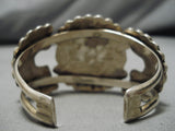 One Of The Best Vintage Native American Zuni Turquoise Sterling Silver Inlay Bracelet-Nativo Arts