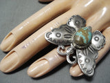 Picturesque Navajo #8 Turquoise Mine Sterling Silver Ring Native American-Nativo Arts