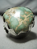 Biggest Best Crazy Vintage Native American Navajo Green Turquoise Sterling Silver Ring-Nativo Arts