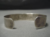 Detailed!! Vintage Native American Navajo Domed Jet Sterling Silver Leaf Garden Bracelet Old-Nativo Arts