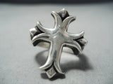Superlative Navajo Sterling Silver Cross Ring Native American-Nativo Arts