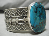 Heavy 139 Grams Native American Blue Wind Turquoise Sterling Silver Bracelet-Nativo Arts