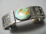 Thck Hvy Vintage Santo Domingo Royston Turquoise Native American Navajo Sterling Silver Bracelet-Nativo Arts