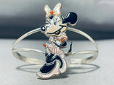 Wonderful Native American Zuni Mother Of Pearl Sterling Silver Minnie Bracelet-Nativo Arts