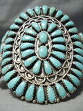 Important Vintage Native American Navajo Larry Moses Begay Turquoise Sterling Silver Bracelet-Nativo Arts