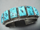 Important Vintage Native American Navajo Guild Turquoise Sterling Silver Bracelet-Nativo Arts