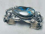 Best Vintage Native American Navajo Labradorite Sterling Silver Thorn Bracelet-Nativo Arts