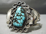 Exceedingly Rare Vintage Native American Navajo Last Chance Turquoise Sterling Silver Bracelet-Nativo Arts
