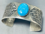 Family Of Teepees Vintage Native American Navajo Turquoise Sterling Silver Bracelet-Nativo Arts