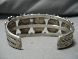 Impressive Vintage Zuni Native American Turquoise Sterling Silver Bracelet-Nativo Arts