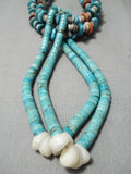 Superior Vintage Navajo Turquoise Heishi Jacla Native American Necklace-Nativo Arts