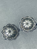 Fantastic Vintage Native American Navajo Sterling Silver Earrings-Nativo Arts