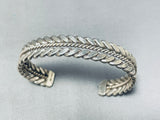 Mesmerizing Vintage Native American Navajo Twisted Sterling Silver Rope Bracelet-Nativo Arts