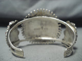 Coral Sun Native American Zuni Coral Needlepoint Sterling Silver Huge Bracelet-Nativo Arts