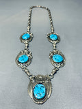 Important Best Ben Begaye (D.) Vintage Native American Navajo Turquoise Sterling Silver Necklace-Nativo Arts