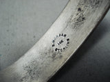 Bruce Morgan Vintage Native American Navajo Sterling Silver And 14k Gold Bracelet-Nativo Arts