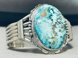 One Of The Best Native American Navajo Ice Blue Turquoise Sterling Silver Bracelet-Nativo Arts