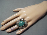 Marvelous Navajo Royston Turquoise Sterling Silver Ring Native American-Nativo Arts