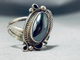 Stunningly Beautiful Native American Navajo Hematite Sterling Silver Ring-Nativo Arts