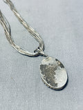 Tremendous Vintage Native American Navajo Wildhorse Turquoise Sterling Silver Necklace-Nativo Arts