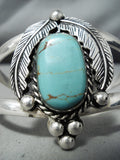 Tremendous Vintage Native American Navajo Blue Diamond Turquoise Sterling Silver Bracelet Old-Nativo Arts