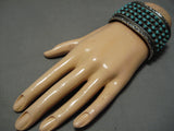 Snake Eyes Turquoise Vintage Zuni Native American Sterling Silver Bracelet-Nativo Arts