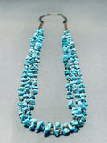 Gorgeous Vintage Native American Navajo Turquoise Heishi Sterling Silver Necklace-Nativo Arts