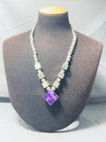 Best Ray Tracey Vintage Native American Navajo Charoite Sterling Silver Necklace-Nativo Arts