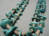 Exquisite Vintage Navajo Native American Turquoise Sterling Silver Necklace-Nativo Arts