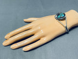 Exquisite Vintage Native American Navajo Spiderweb Turquoise Sterling Silver Bracelet-Nativo Arts