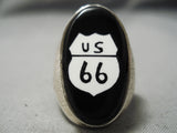 Important Vintage Navajo Highway 66 Sterling Silver Native American Ring-Nativo Arts