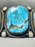 111 Gram Native American Navajo Rick Martinez Turquoise Sterling Silver Bracelet-Nativo Arts