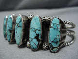 Museum Quality!! Vintage Native American Navajo Crow Springs Turquoise Sterling Silver Bracelet-Nativo Arts