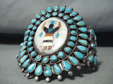Authentic Vintage Native American Navajo Victor Moses Begay Turquoise Sterling Silver Bracelet-Nativo Arts