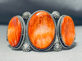 Wil Johnson Vintage Native American Navajo Spiny Oyster Sterling Silver Bracelet-Nativo Arts