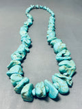 274 Grams Nugget Turquoise Vintage Native American Navajo Necklace-Nativo Arts