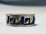 Expressive Vintage Native American Hopi Sterling Silver Ring-Nativo Arts