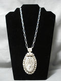 Very Thick And Heavy!! Navajo Sterling Silver Native American Necklace-Nativo Arts