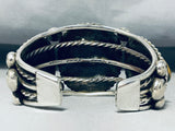 Heavy Martinez Vintage Native American Navajo Royston Turquoise Sterling Silver Bracelet-Nativo Arts