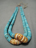 Rare Earlier Vintage Native American Navajo Blue Gem Turquoise Jacla Pendant Old-Nativo Arts