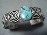 Unique Navajo Native American 8 Turquoise Sterling Silver Bracelet-Nativo Arts