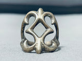 Dynamic Vintage Native American Navajo Sterling Silver Ring-Nativo Arts