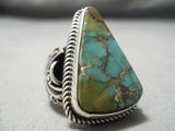 Important Vintage Native American Navajo Damale Turquoise Sterling Silver Ring-Nativo Arts