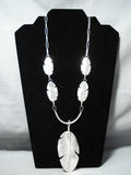 Detailed!! Navajo Sterling Silver Necklace Native American-Nativo Arts