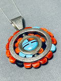 Native American Important Vintage Santo Domingo Turquoise Spiny Oyster Sterling Silver Necklace-Nativo Arts